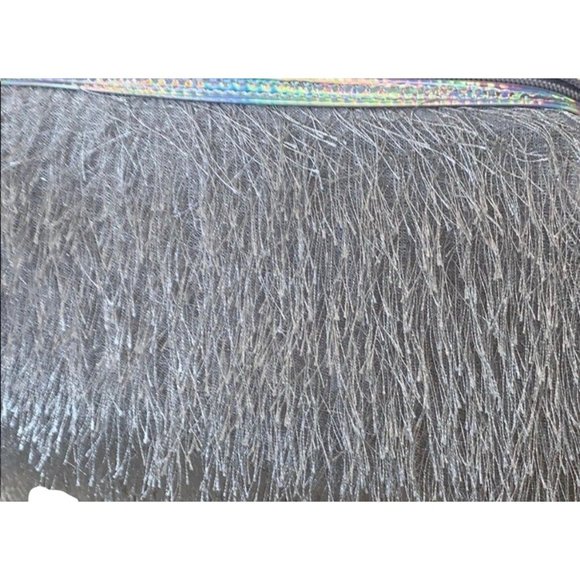 Lancôme Handbags - NWOT Lancôme Silver Fringe Holographic Cosmetics Bag